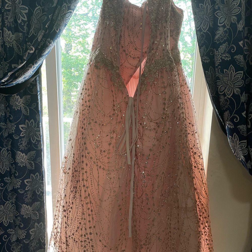 Selling a beautiful rose gold and pink aspeed dress.Size 3XL - Picture 5 of 6